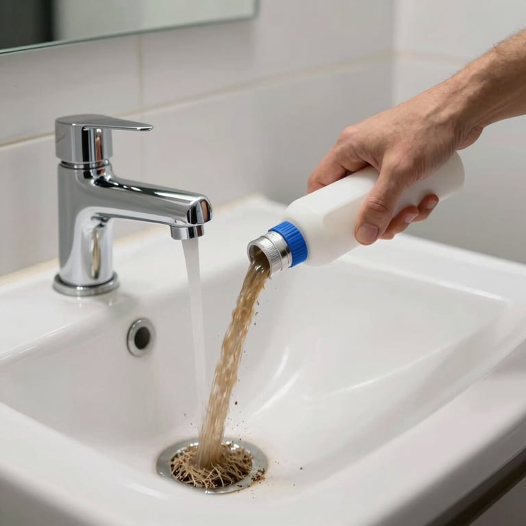 A bright, clean bathroom showing the result of a successful declogging service.