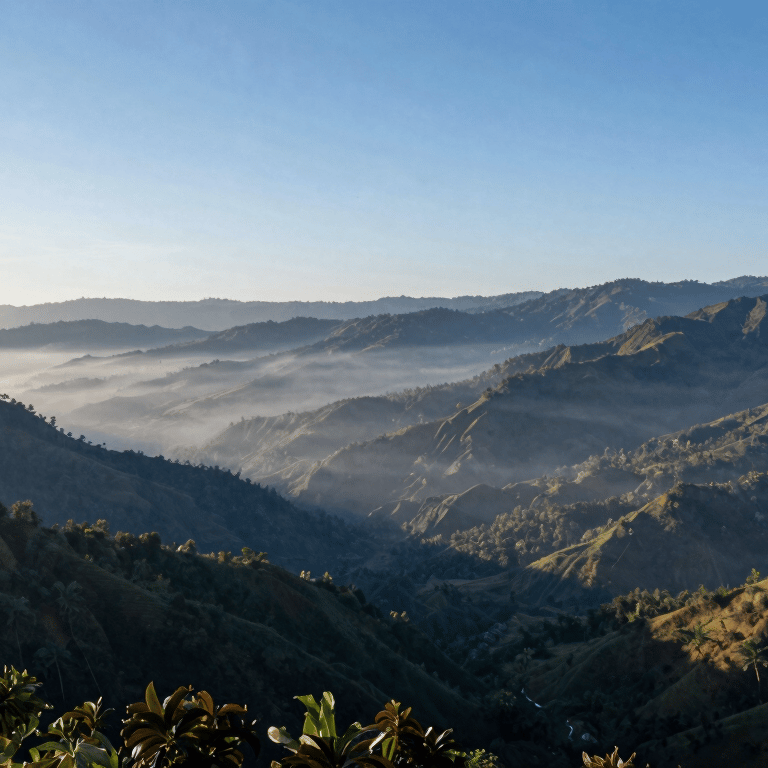 A formal graduation ceremony for Southeast Asian / Indonesian students at a theology school, professional lighting, deep navy blue gowns.
