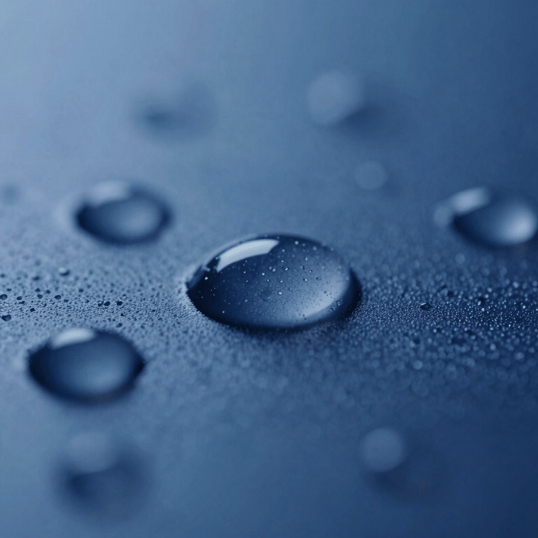 A modern commercial building facade with large glass windows reflecting a bright blue sky, illustrating corporate cleaning excellence in #A8D0DB.