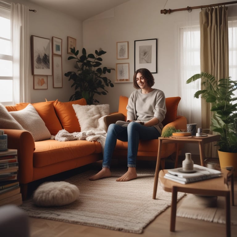 Bright living room with modern inventory