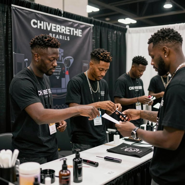 "Lawton Barber Convention 2026 flyer featuring a barber cutting hair in Lawton OK on May 24th"