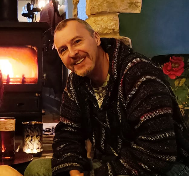 Author Jon Clynch relaxing in his favourite pub.