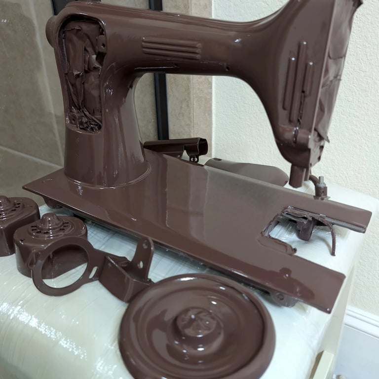 New Home Vintage Sewing Machine New paint