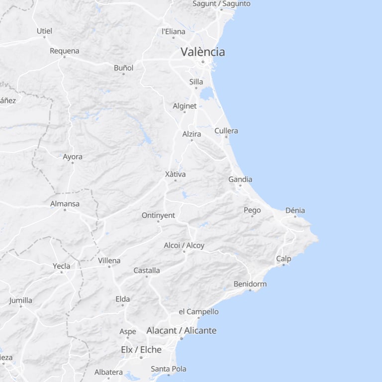 map of coverage Valencia region