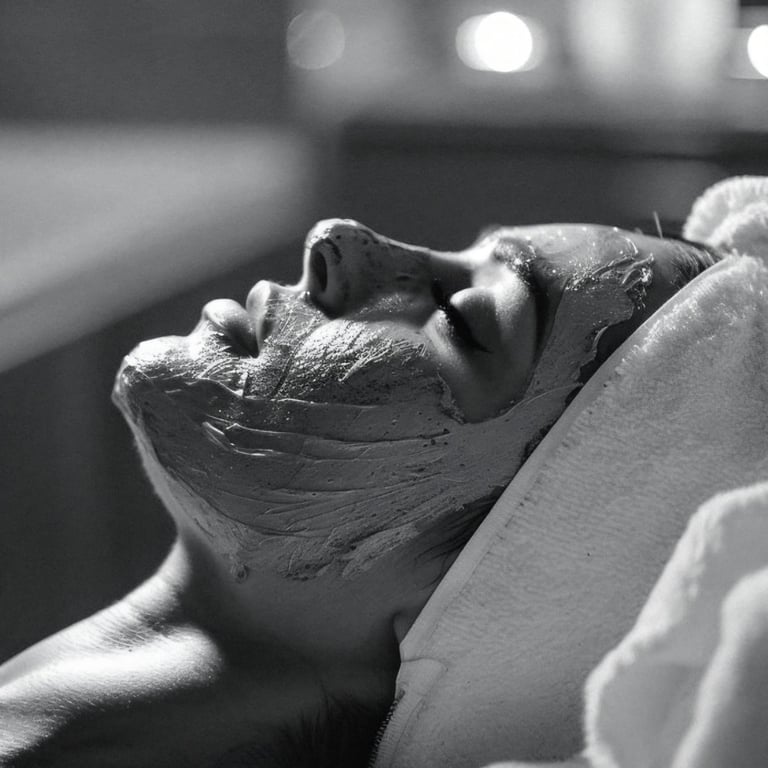 client receiving an express facial with a hydrating mask to nourish the skin in oran park sydney