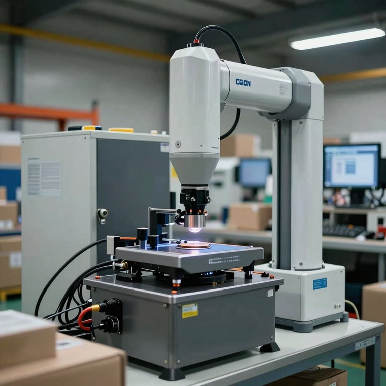 High-tech e-commerce logistics hub with advanced automation technology.