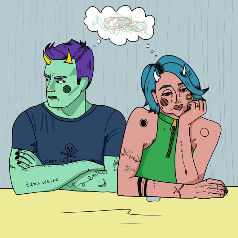 angry couple arguing