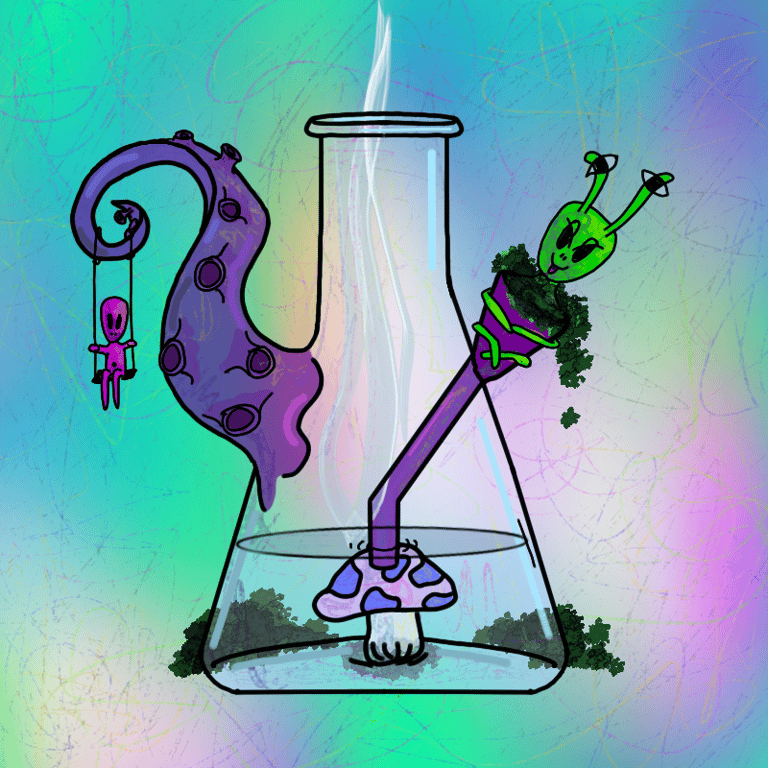 alien playground in a bong