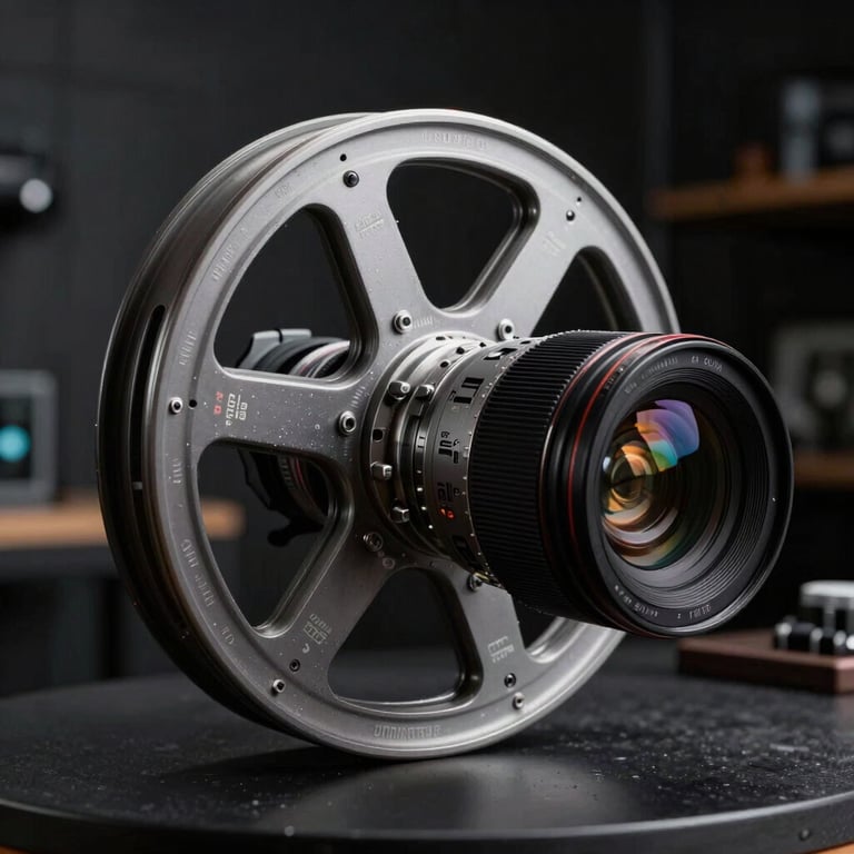 Abstract photography of high-end CGI lighting effects in a dark room, emphasizing innovation and technology.