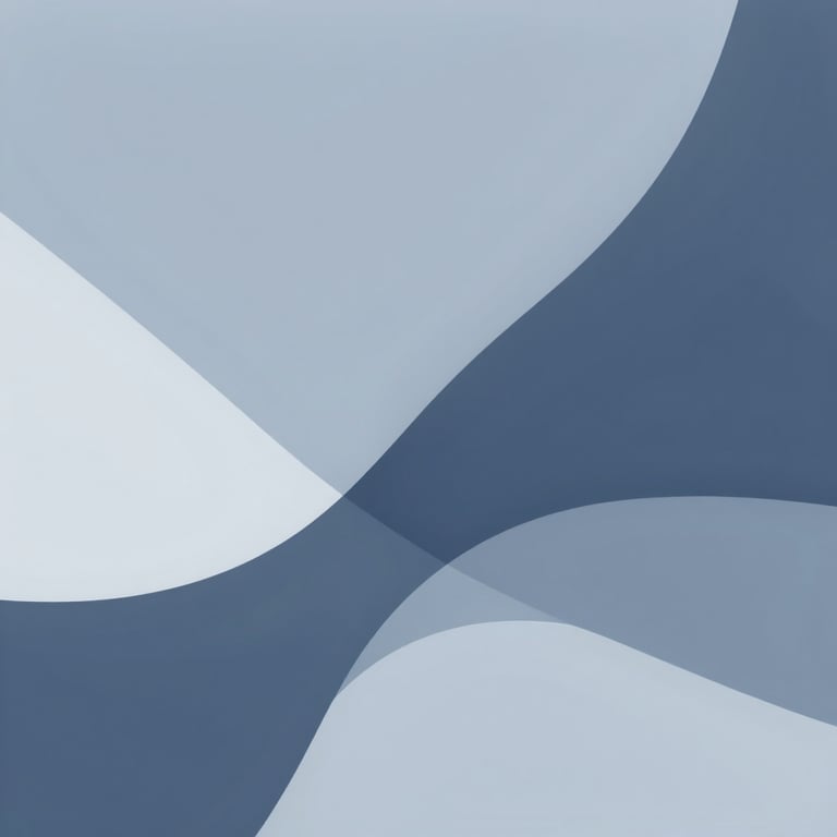 Abstract fluid shapes in #3E6F7F and #7DAFB8 colors flowing together to symbolize seamless software interaction.