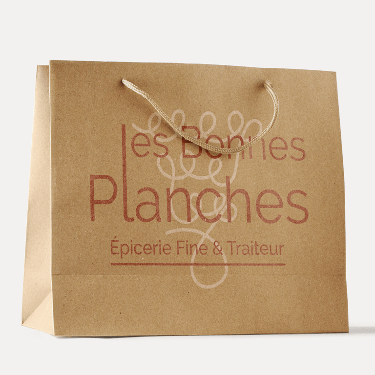 Packaging de vente à emporter avec le logo imprimé sur papier