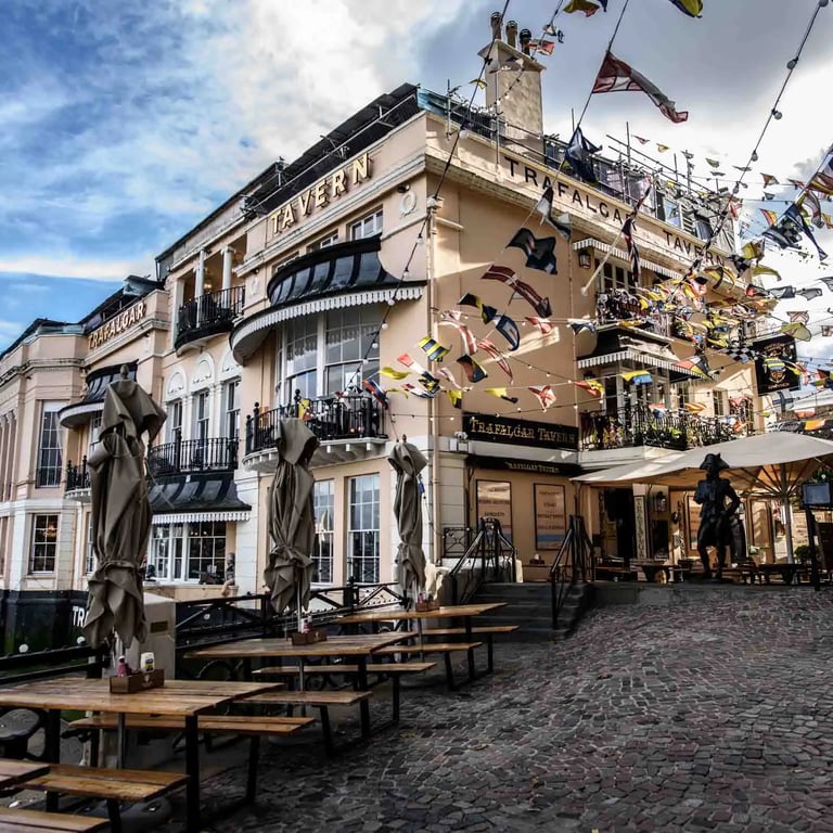 exterior of the Trafalgar Tavern Greenwich