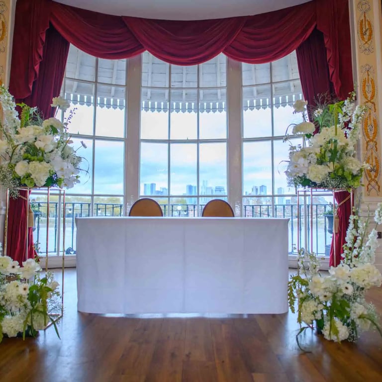 Ceremony room set-up at The Trafalgar Tavern Greenwich