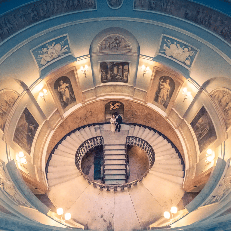 wedding couple after being married at Old Marylebone Town Hall
