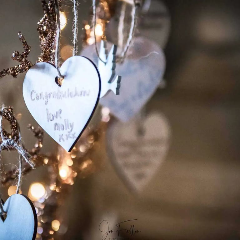 wooden heart on a tree