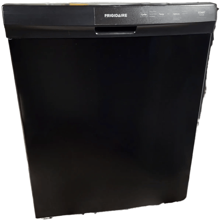 Frigidaire black dishwasher.