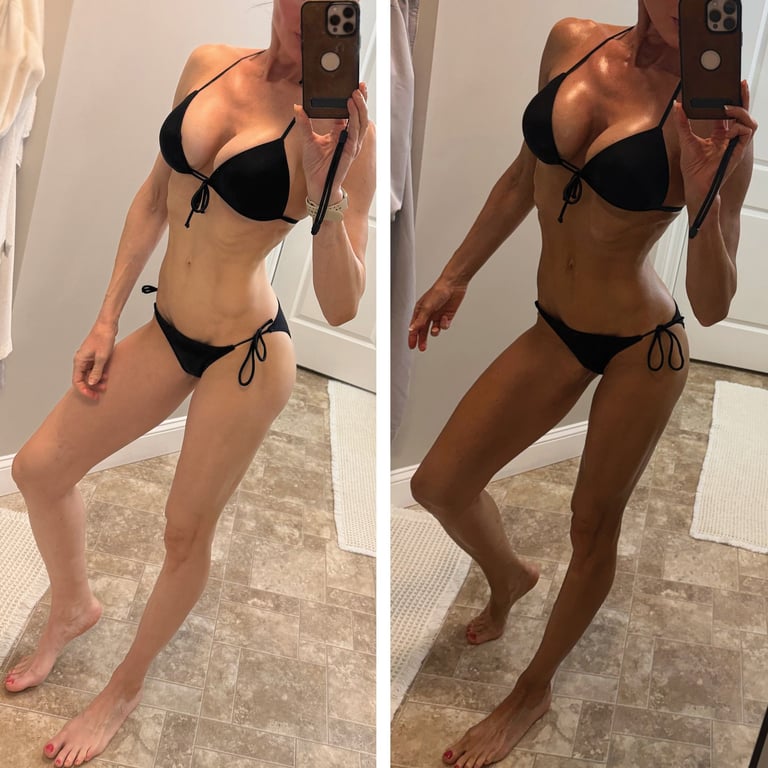 Before and After Sjolie custom blend