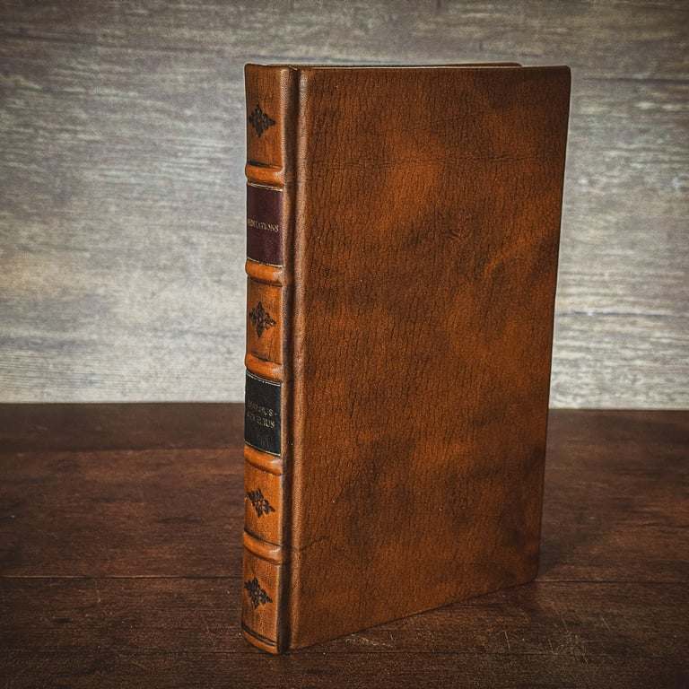 Meditations by Marcus Aurelius in leather