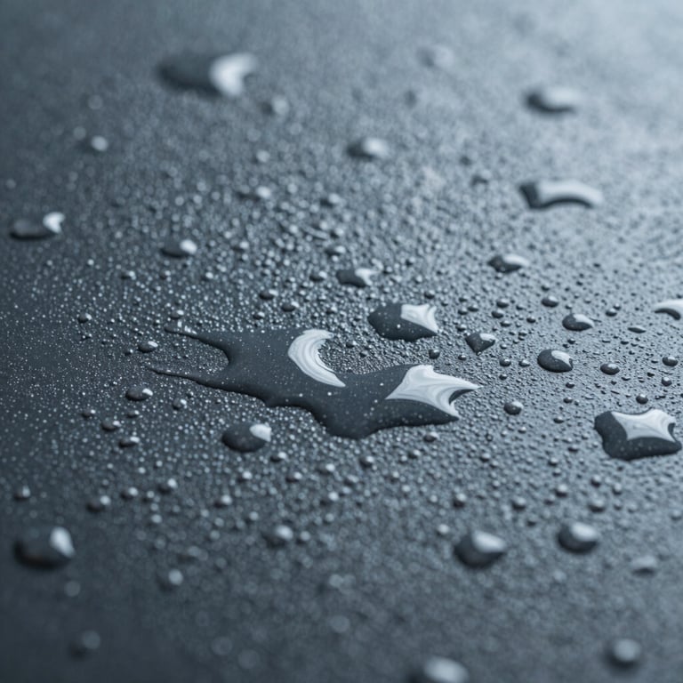 Macro shot of high-quality wet paint texture on a surface, showing the depth and consistency of professional work.