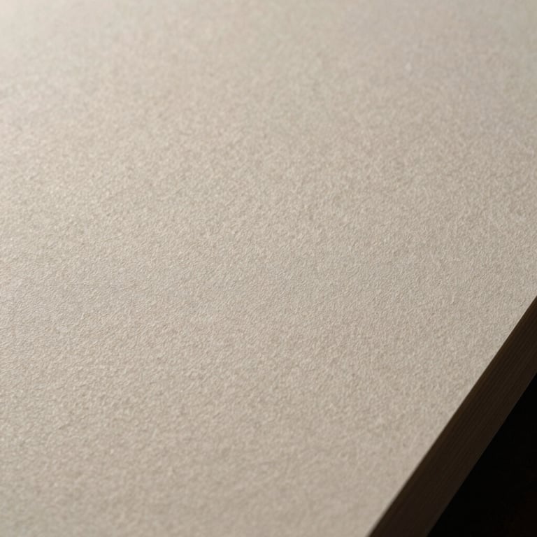 Close-up of textured specialty paper showing fine grain and meticulous quality.