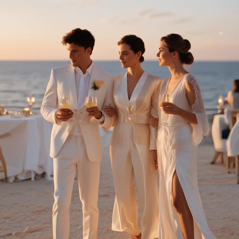 people in white shirts throwing confetti