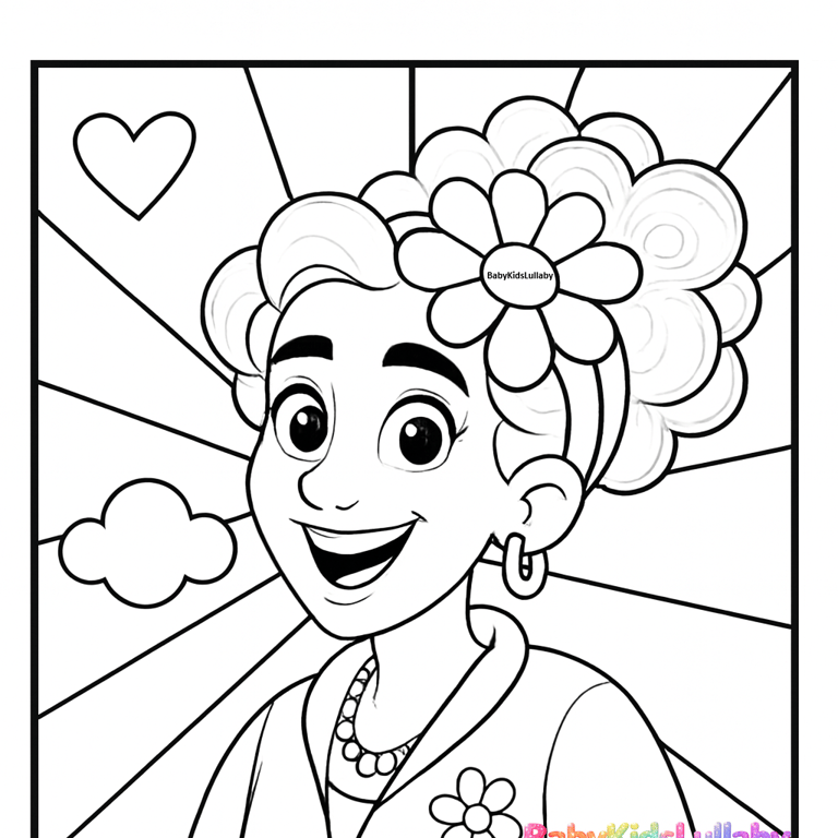 Whimsical collection of kids’ coloring pages featuring friendly characters and gentle emotion themes