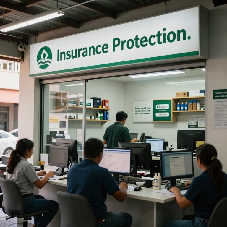 The interior of a busy but organized small business in Mexico, highlighting commercial insurance protection.