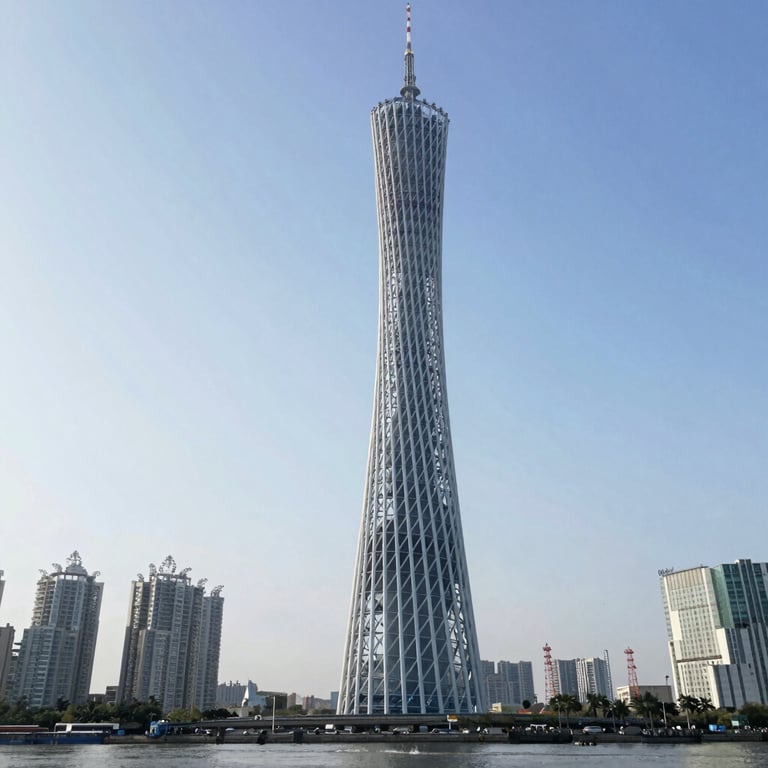 Engineers reviewing blueprints of a high-rise tower’s steel framework on site.