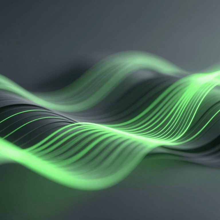 A group of diverse fitness professionals standing in a V-formation, cinematic low-angle shot, dark studio with neon green (#B6FF00) floor lighting.