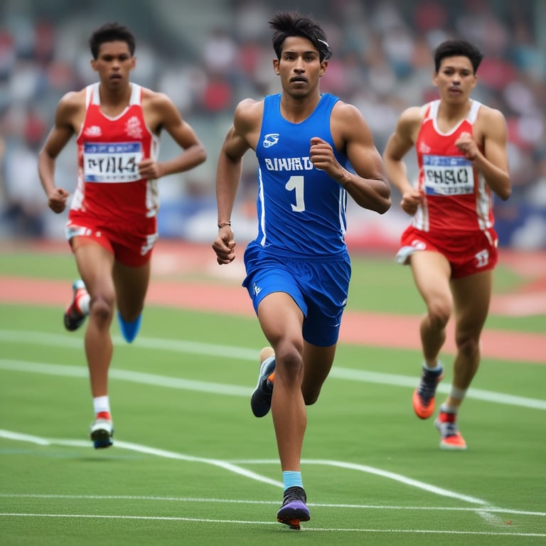 A passionate young athlete training on a dusty village field at sunrise.