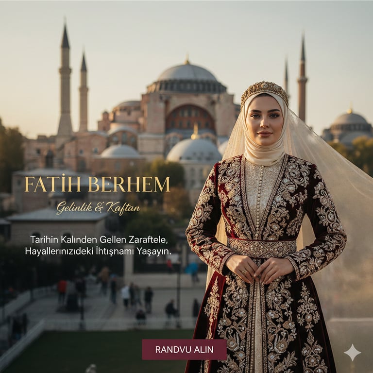 Fatih Berhem Gelinlik, İstanbul Fatih'te hayallerinizdeki gelinliği sunar.