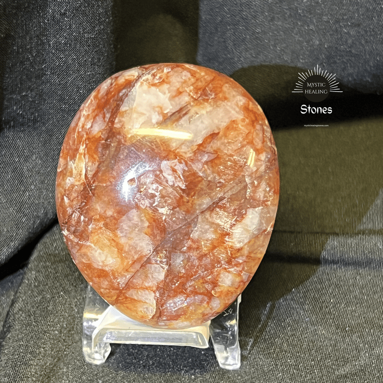 Fire Quartz Palm Stone