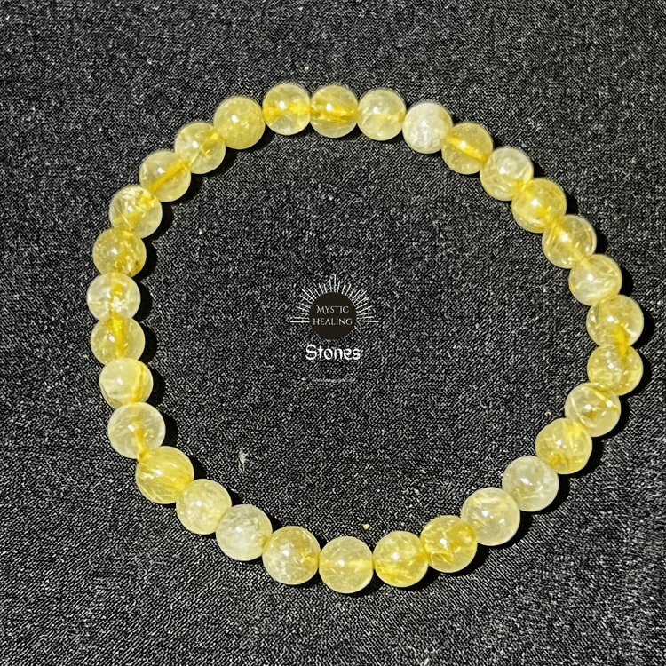 Golden Rutile Bead Bracelet
