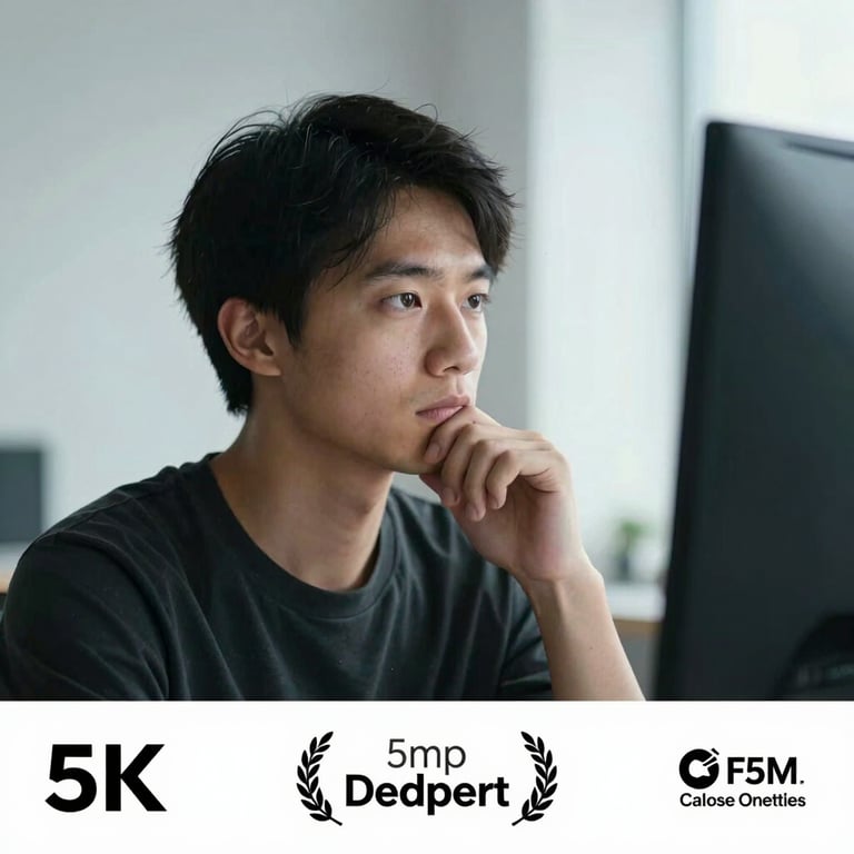 A portrait of a professional developer looking thoughtfully at a screen, illuminated by the soft arctic white light of the monitor.