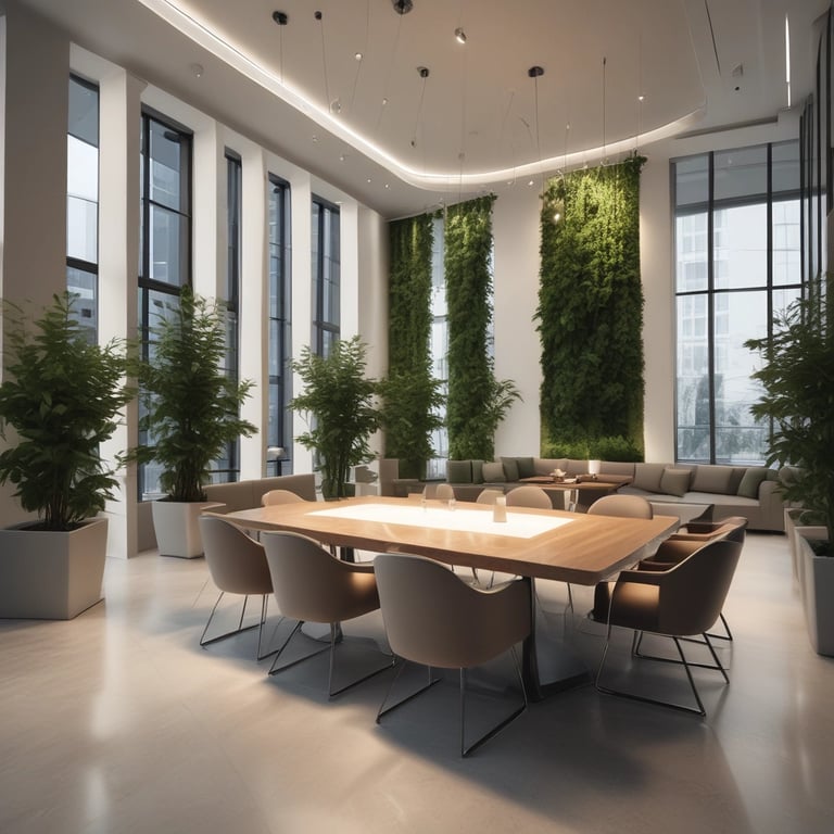 Sophisticated luxury apartment building with clean lines and modern architecture at dusk.