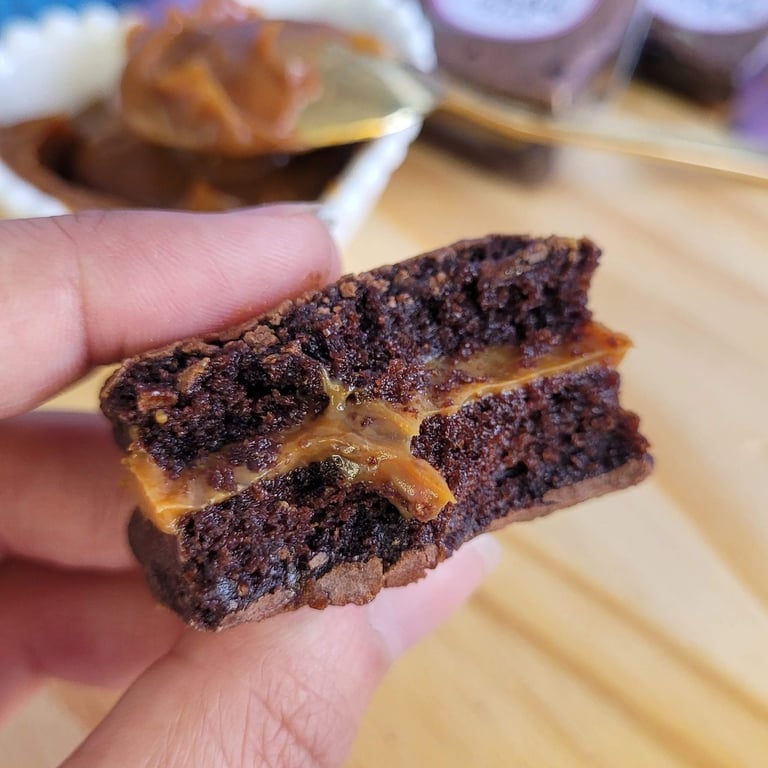 Brownie recheado de nutella