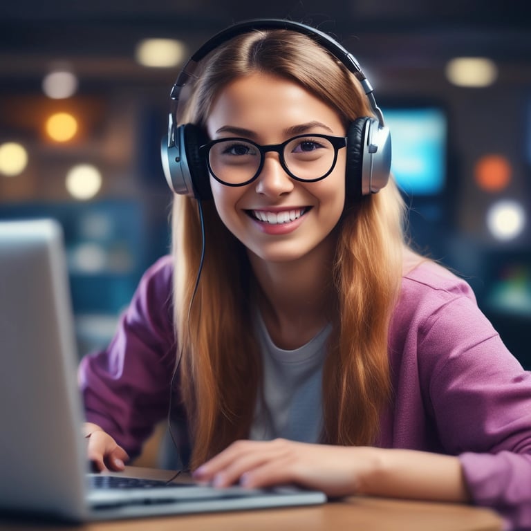 Two women sitting at a table with a laptop
