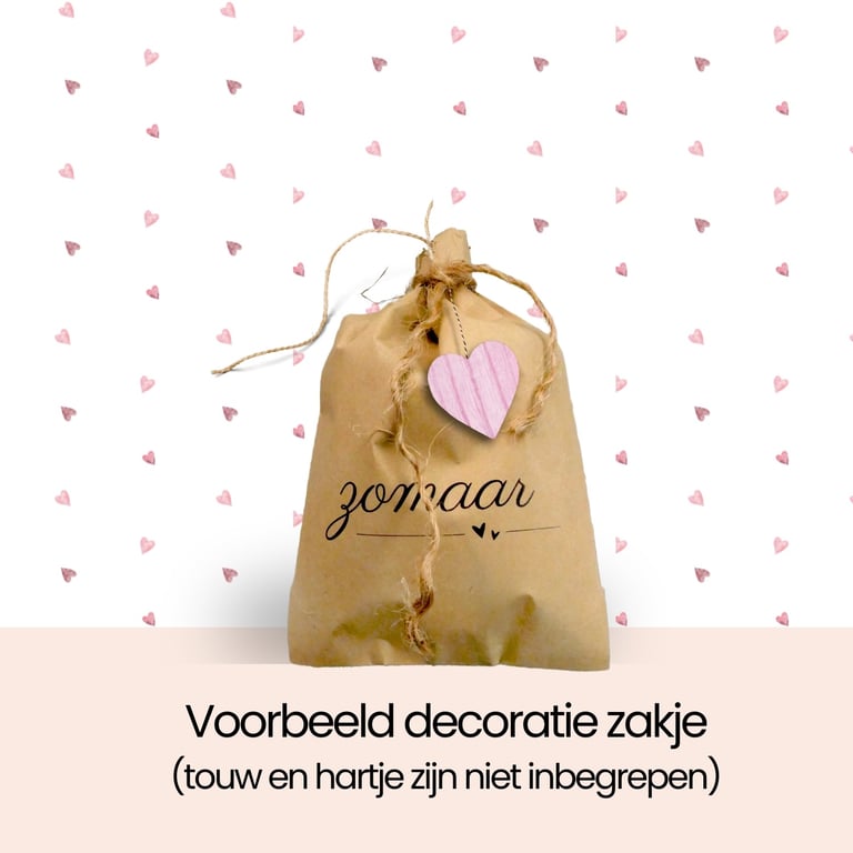 kraft geschenkzakje met de tekst 'zomaar'