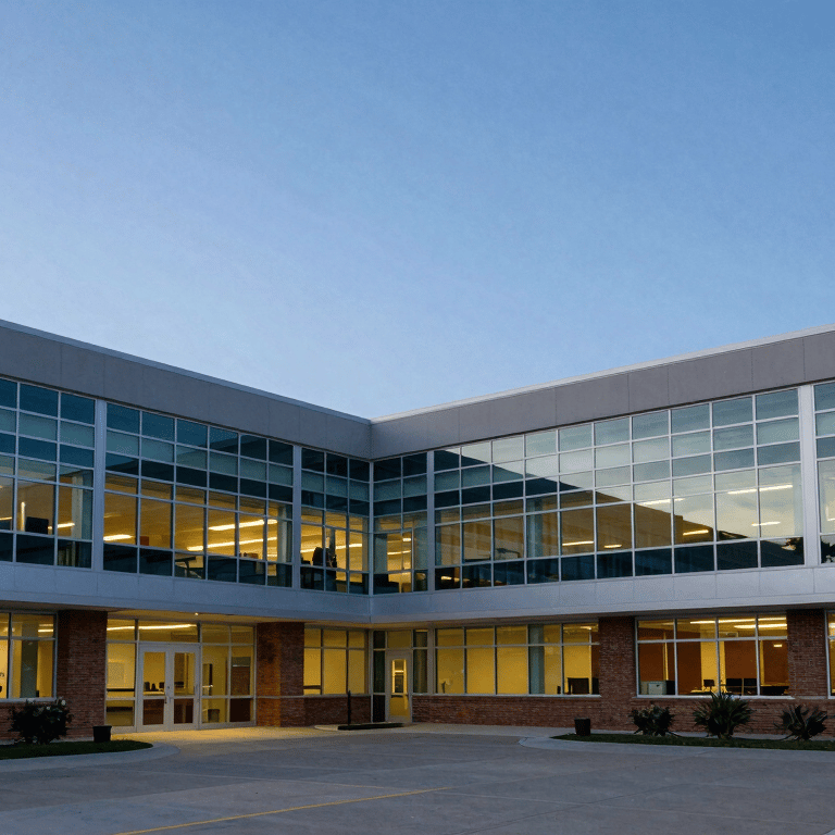 A group of students and faculty analyzing infrastructure maps in a North American rural community center.