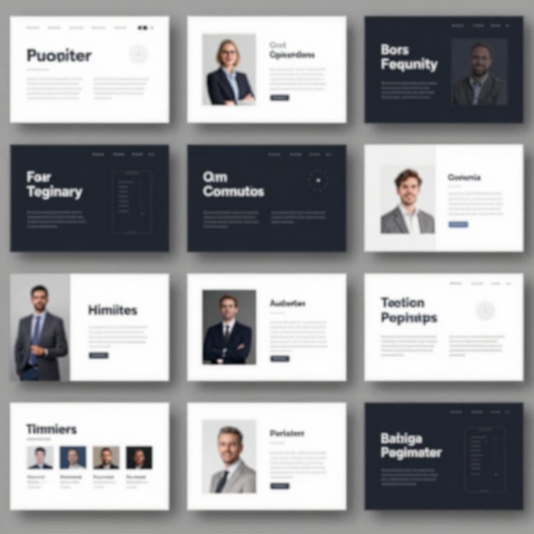 A gallery view of professional templates ranging from minimalist business pitches to creative academic layouts.