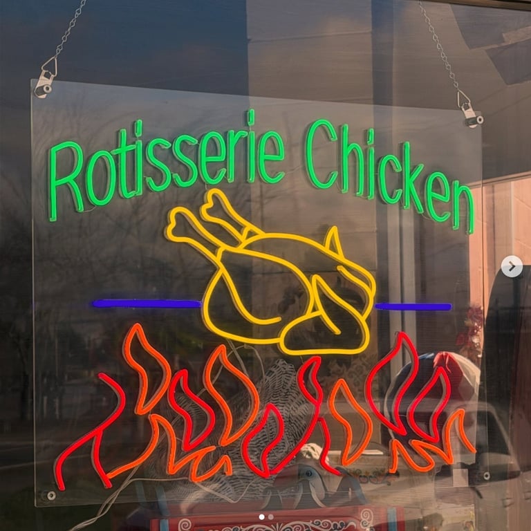 Las Brasas Rotisserie Chicken sign