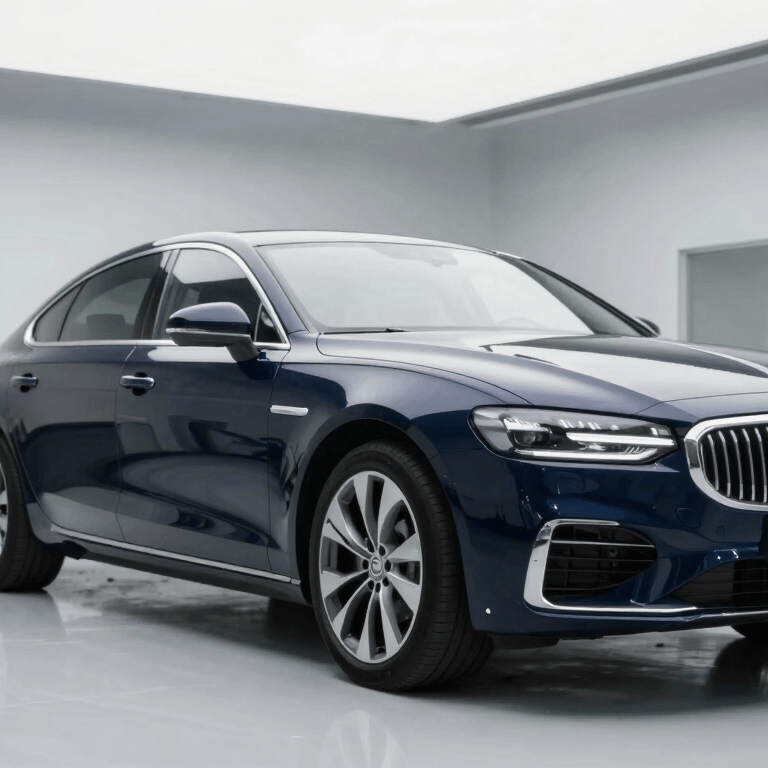 A close-up of a modern laser-cut car key reflecting soft light, with a color palette of #8E9BAF and #0F1419.