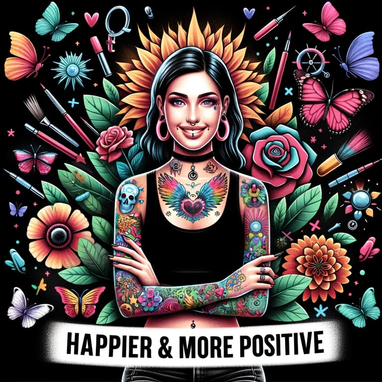 Illustratie voor blog: Kunst op de Huid: De Verhalen Achter de Tattoos van Body Pleasures