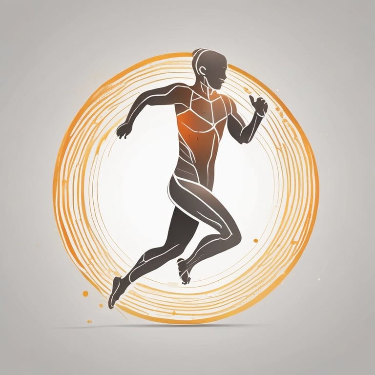 Athlete training with digital devices in a modern gym environment.