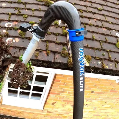 Clean gutters without ladders