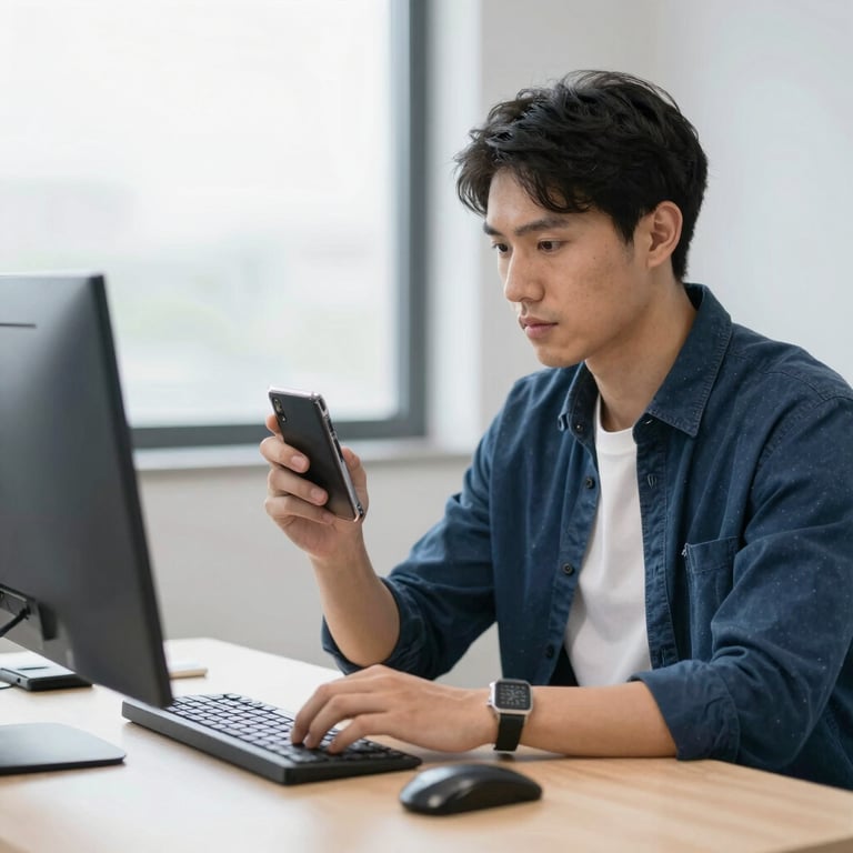 A team brainstorming digital marketing strategies around a laptop with charts and notes.