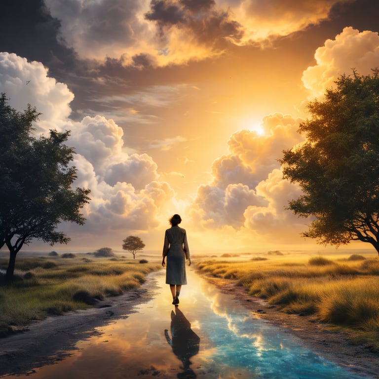 woman navigating life transition with inner growth / resilience and self-discovery