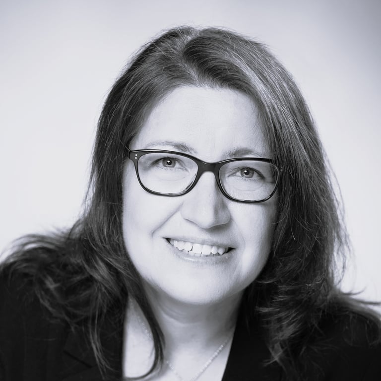 black and white headshot of Karen Hodgson
