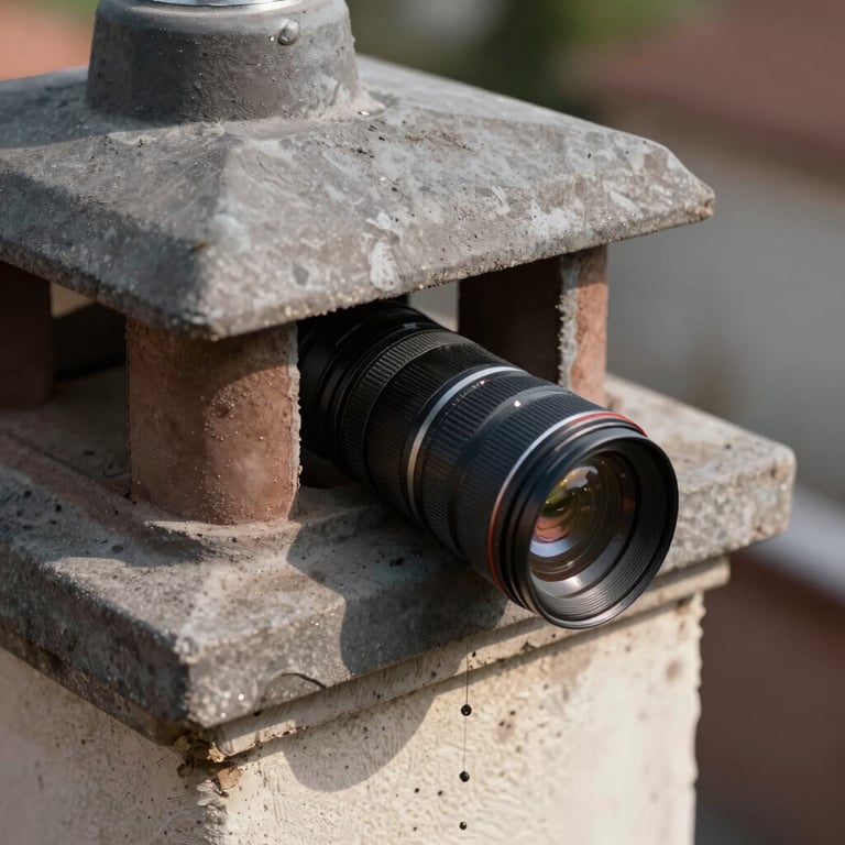 Close-up of a well-maintained chimney flashing, demonstrating expert waterproofing technique.