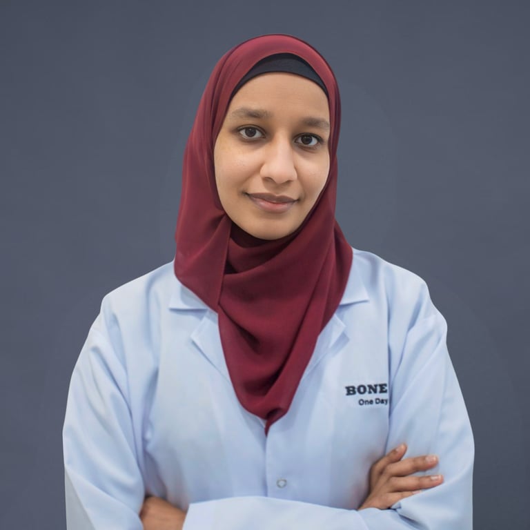 Dr. Fatima Ali at Bone Care One Day Surgery Center in Abu Dhabi